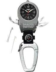 Dakota Watches Time Tool 7, Black Dial, Carabineer Clip 7972-9