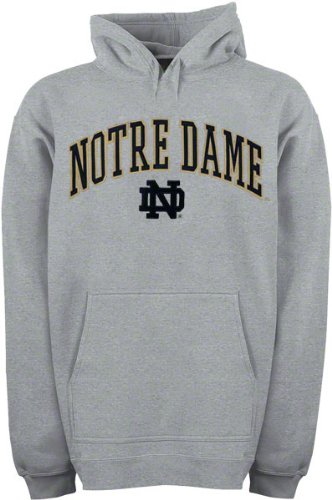 Notre Dame Fighting Irish Grey Tackle Twill Hooded Sweatshirt