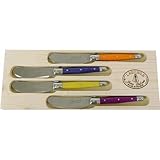 Set Coltelli Formaggio Laguiole - 3 Coltelli In Acciaio Inox, Con Custodia Legno - Foto 2