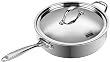 Cooks Standard Multi-Ply Clad Stainless-Steel 5-Quart 11-Inch Covered Deep Saute Pan