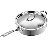 Cooks Standard 5-Quart 11-Inch Deep Saute with Lid, Multi-Ply Clad Stainless Steel