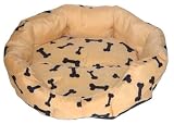 WILMA Liegebett rund Gr. S Beige/Knochen 45cm #2054-A411