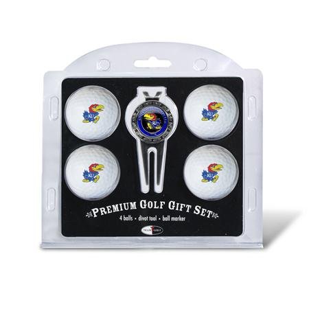 Kansas Jayhawks Ku Ncaa 4 Team Logo Golf Ball Divot Tool Set