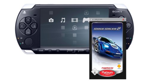 Childrens Toyshop  Video-Spiele : PlayStation Portable - PSP Konsole Slim&Lite Piano Black (Ridge Racer 2 - Platinum Bundle)