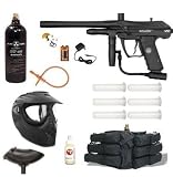Paintball Gun Spyder VS1 BLACK With Eyes Super Set