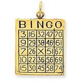14k Antiqued Bingo Card Charm