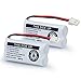 BAOBIAN BT162342 BT262342 Battery Compatible with for BT183342 BT283342 BT166342 BT266342 VTech CS6114 CS6419 CS6719 at&T EL52300 CL80111 Cordless Phone (Pack of 2)