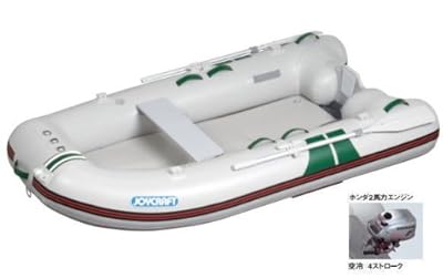 ジョイクラフト グリッド-250 検無 4人乗りゴムボート ホンダ2PS4スト エンジン付き