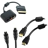 GTMax 6FT High Speed HDMI With Ethernet 1080p 2160p Gold Plated Cable For LCD PS3 XBOX + 6FT Optical