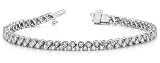 41vqjHOnJRL. SL160  14k White, Diamond Checkerboard Two Row Tennis Bracelet, 3.3 6.02 ct. (Color: GH, Clarity: SI1)