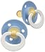 NUK First Essentials Soft Center Latex Pacifier, 2 Pack, Colors May Vary