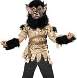 Kids Halloween Childrens Boys Costumes Werewolf Rabid Dog Thriller Costume Theme Party Outfit