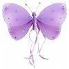 13" Large Purple Ribbons Butterfly Decorations - butterflies hanging nylon nursery bedroom girls room ceiling wall decor, wedding birthday party baby bridal shower