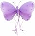 18" Purple Ribbons Butterfly nylon hanging ceiling wall baby nursery room wedding decor decoration