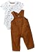 Carhartt Baby-boys Infant Washed Bib Overall Set, Carhartt Brown, 24 Months