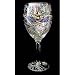 Mardi Gras Mask Design - Hand Painted - Wine Glass - 8 oz..