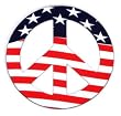 Peace Sign 4-inch Magnet - Stars & Stripes