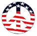 Peace Sign 4-inch Magnet - Stars & Stripes