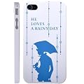 Iprotect ORIGINAL APPLE IPHONE 4 / 4S BOY IN RAIN IGLAZE HARDCASE / H�LLE WEISS / BLAU