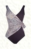 It Figures! Lengthwise Collection Animal Print Surplice Tank Swimsuit RETAIL VALUE $99