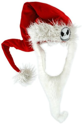The Nightmare Before Christmas - Jack Santa Hat with Beard Adult