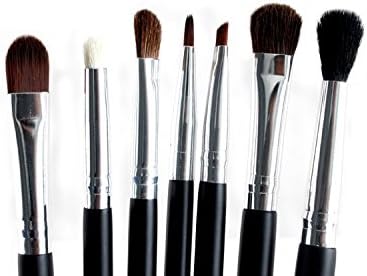 Sixplus 7 Pcs Black Handle Professional Eyes Makeup Brushes Set Brand Cosmetic Brush Kits