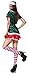 Ecilu Women's Plus Size Cutie Holiday Honey Elf Helper Christmas Costume