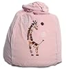 Gorgeous Giraffe Girls Bean Bag Cover, White Giraffe on Pink Beanbag
