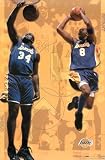 (23x34) Los Angeles Lakers Kobe Bryant Shaquille O'Neal Sports Poster Print