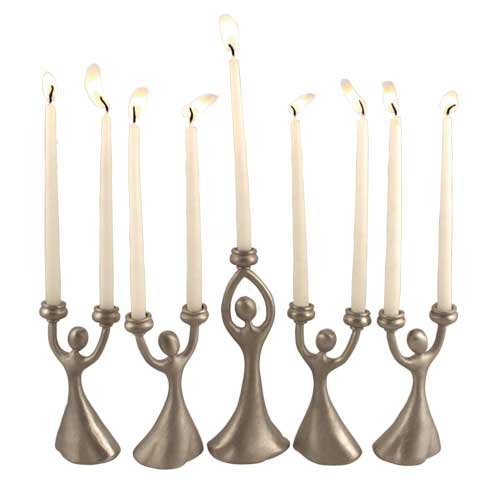 Joyous Dancing Menorah – Silver