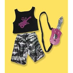 9011-Rock Idol w Guitar Clothes for 14 - 18 Stuffed Animals and Dolls by The Bear Mill
