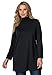 Roamans Women's Plus Size Mock Neck Trapeze Max Tunic