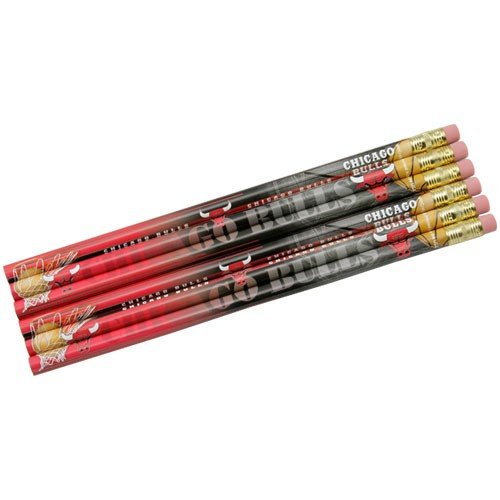 NBA Chicago Bulls 6-Pack Team Logo Pencil Set