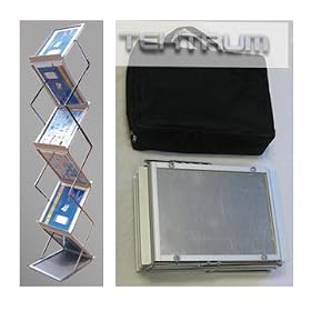 Tektrum Metal Literature Rack Display Holder Stand For Trade Show (6 Pockets)