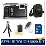 Cheap Olympus Stylus Tough-6020 Digital Camera (Black), 14 Megapixel, 28mm 5X Optical Zoom, 2.7