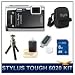 Olympus Stylus Tough-6020 Digital Camera (Black), 14 Megapixel, 28mm 5X Optical Zoom, 2.7" LCD Screen, Waterproof to 16', 8 GB Memory Card, Card Reader, Deluxe Carrying Case, Tripod, and Lens Cleaning Kit
