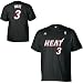 Dwyane Wade adidas Black Name and Number Miami Heat T-Shirt