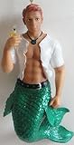 December Diamonds Scotch is a Handsome Young Irish Merman with Red Hair - Green Eyes - Green Jeweled Pendant & Green Belt Rhinestones . Scotch is Holding his Favorite Cocktail. He wears an open white shirt revealing a beautiful Hard Body with 6 pack Abs. The Absolute Perfect Date for St. Patrick's Day...or any Day! He is a Hottie!!! Scotch is a Handpainted & Gift Boxed Limited Edition.