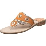 Jack Rogers Womens Palm Beach Platinum Flat Th