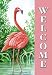 Pink FLAMINGO small Garden FLAG yard Art BEACH WELCOME banner