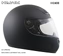 Advance HAWK Solid Black Matte Full Face Motorcycle Helmet - Size : XL