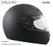 Advance HAWK Solid Black Matte Full Face Motorcycle Helmet