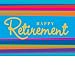 Retirement Stripes Invitations 8ct