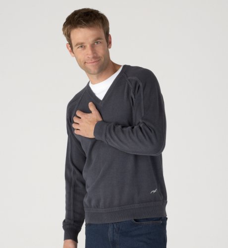 Big & Tall Blue Harbour Vintage Pure Cotton V-Neck Jumper