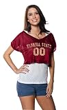 Florida State Seminoles Women's Burgundy Cropped Top Mesh Jersey
