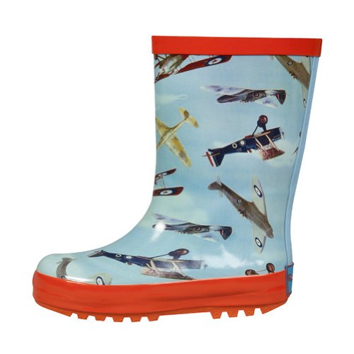 Fall Sale! RanyZany Adventurous Airplane Rain Boots For Boys