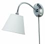 House Of Troy FLX125-CH Flex Collection Wall Sconce Lamp, Chrome with Off-White Linen Hardback Shade