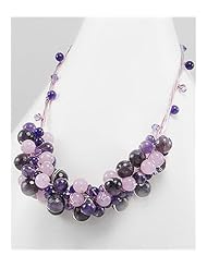 Japanese silk cord Amethyst Necklace