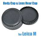 EzFoto Body Cap and Lens Rear Cap for Leica M mount lens and cameras, fits Leica M9, M8, fits Leica M M7, M6, M5, M4, M3, M2, Ricoh GXR Mount A12