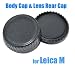 EzFoto Body Cap and Lens Rear Cap for Leica M mount lens and cameras, fits Leica M9, M8, fits Leica M M7, M6, M5, M4, M3, M2, Ricoh GXR Mount A12